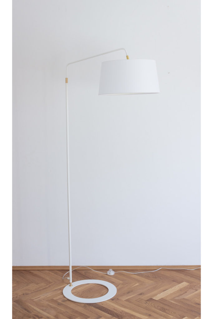 LAMPA Z RAMIENIEM BIAŁO-ZŁOTA